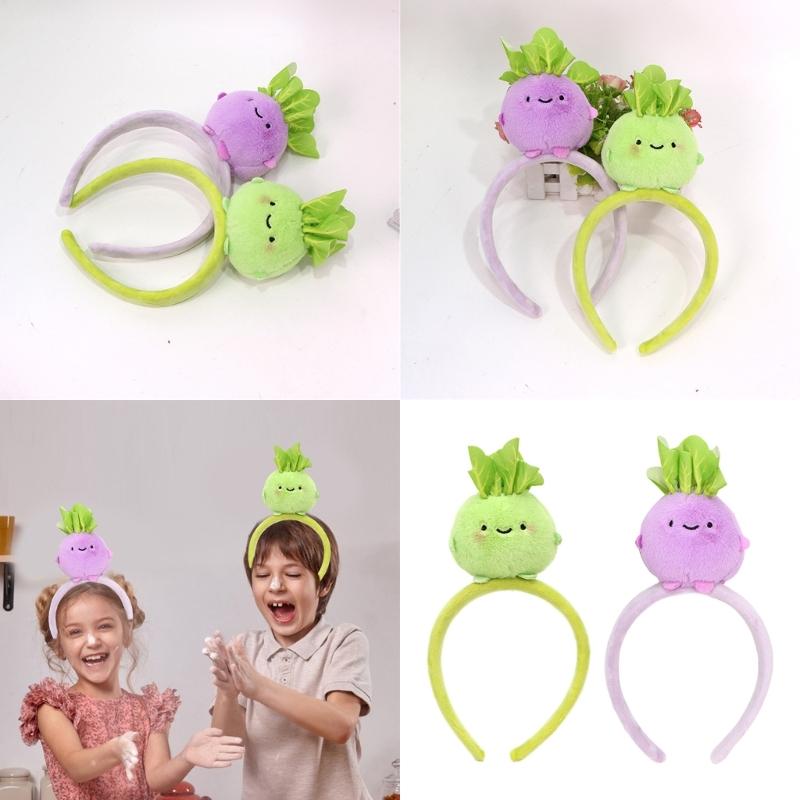 Eye Catching Veggie Styles Headbands For Costume Event Family Gatherings Breathable Cloth Hairpiece