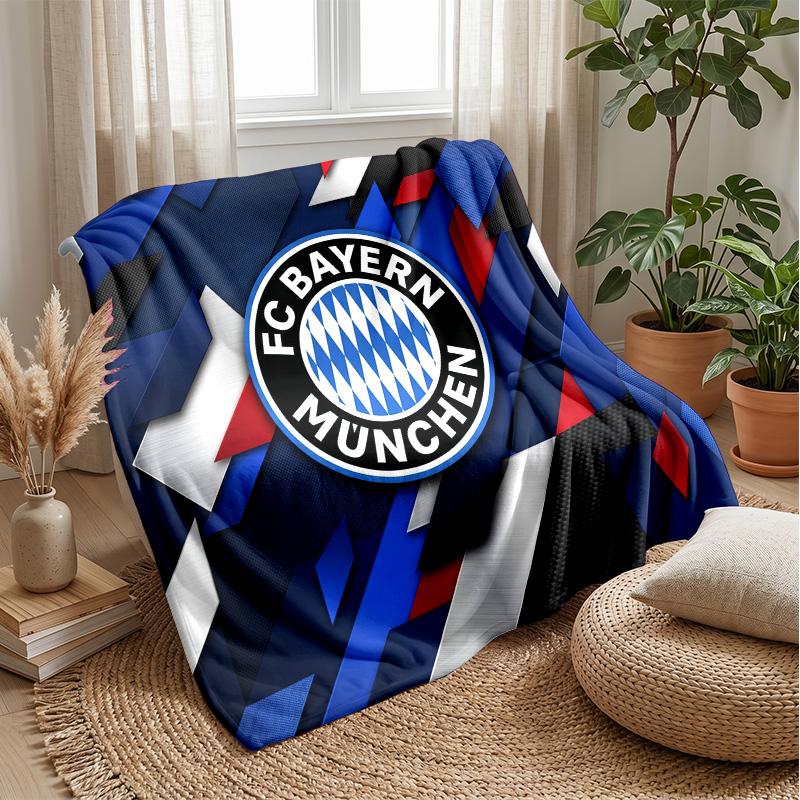 Bayern Munich Theme Blanket Soft Flannel Blanket Plush Throw Blanket Cozy Sofa Bed Blanket for Home Decor