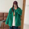 Large size fat mm autumn and winter new thickened fried street design sense loose and thin plush baseball jacket women
