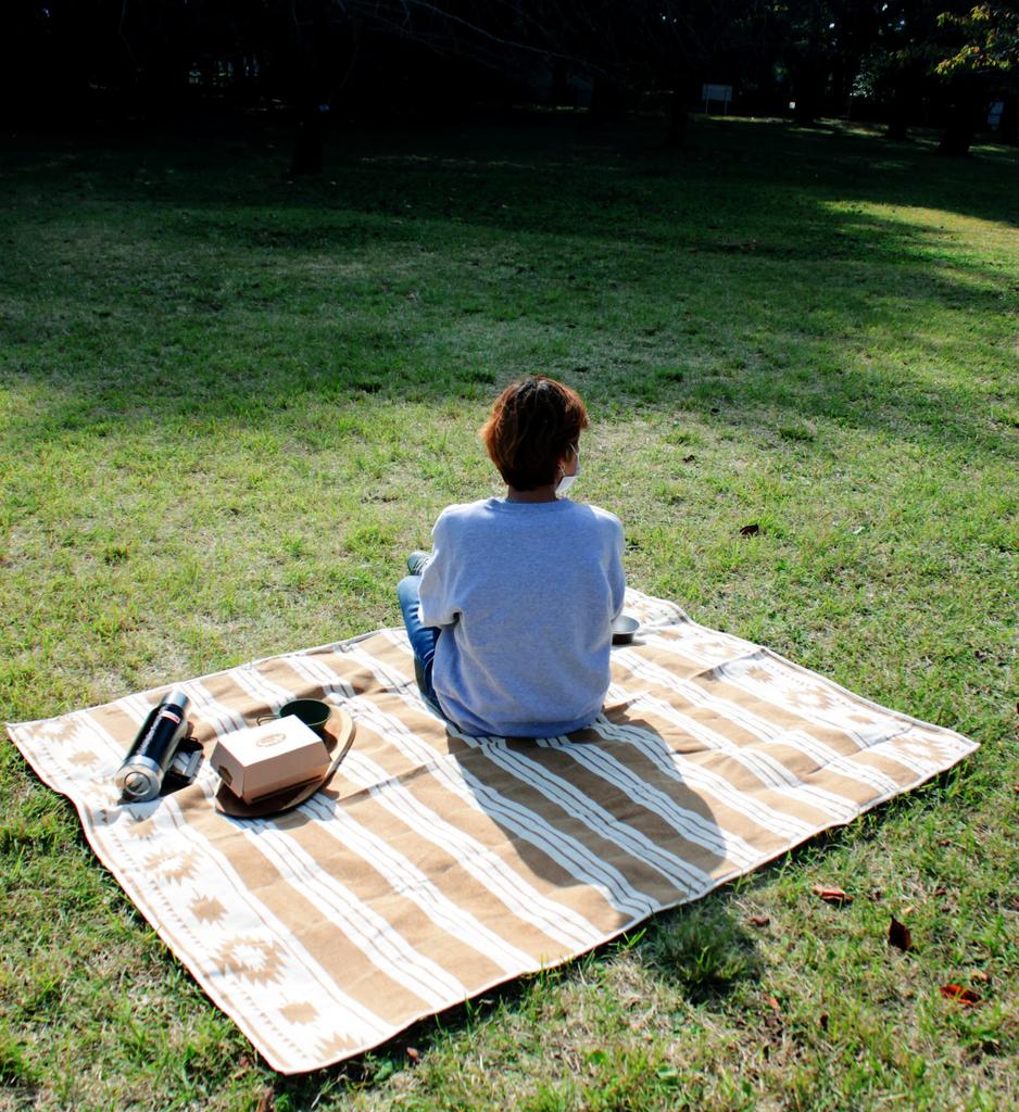 Keystone Cotton Picnic Sheet Border Khaki W180 X 135cm SE053448