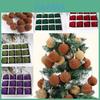 Vibrant 6cm Velvet Christmas Ornaments Set Of 12 Colorful Plastic Tree Decorations