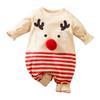 R U R Christmas Cosplay Cute Newborn Baby Reindeer and Santa Baby Romper Coverall for Girls and Baby Shower Commemorative Photo Birthday Cos1419 [Cos