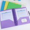 Letter Size File Organiser with 2 Pockets and 3 Prong Document Organiser with 3-Prong and Two Pockets for School Office