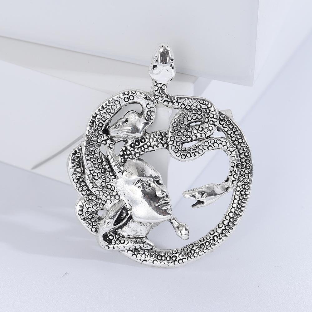 

Винтажная креативная брошь Медуза, персонализированная булавка в стиле хип-хоп, универсальные аксессуары, корсаж