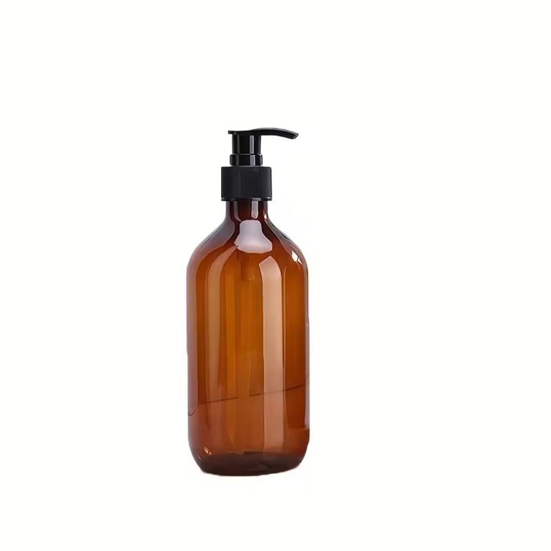 Pump Bottle Dispenser, 300/500ml Empty Plastic Shower Refillable Dispenser Soap Shampoo Pump Dispenser Containers