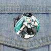 32/44/58mm Cute Cartoon Figure Miku Brooches Cosplay Singer Exquisit Badge for Collar Backpack Hat Accessory Handmade Pin Gift