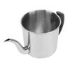 Grease Container With Strainer for Kitchen 1.4L 410 Stainless Steel Thicken Household Large Capacity