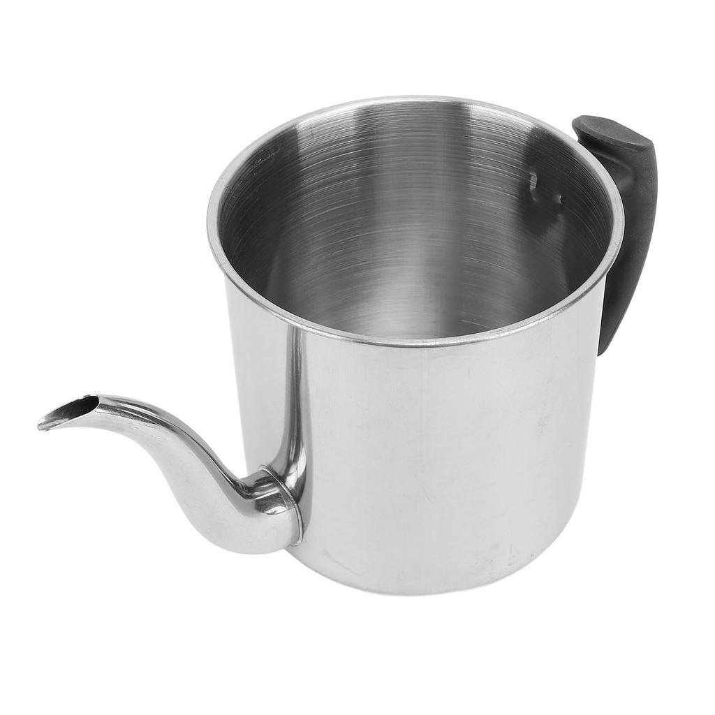 Grease Container With Strainer for Kitchen 1.4L 410 Stainless Steel Thicken Household Large Capacity