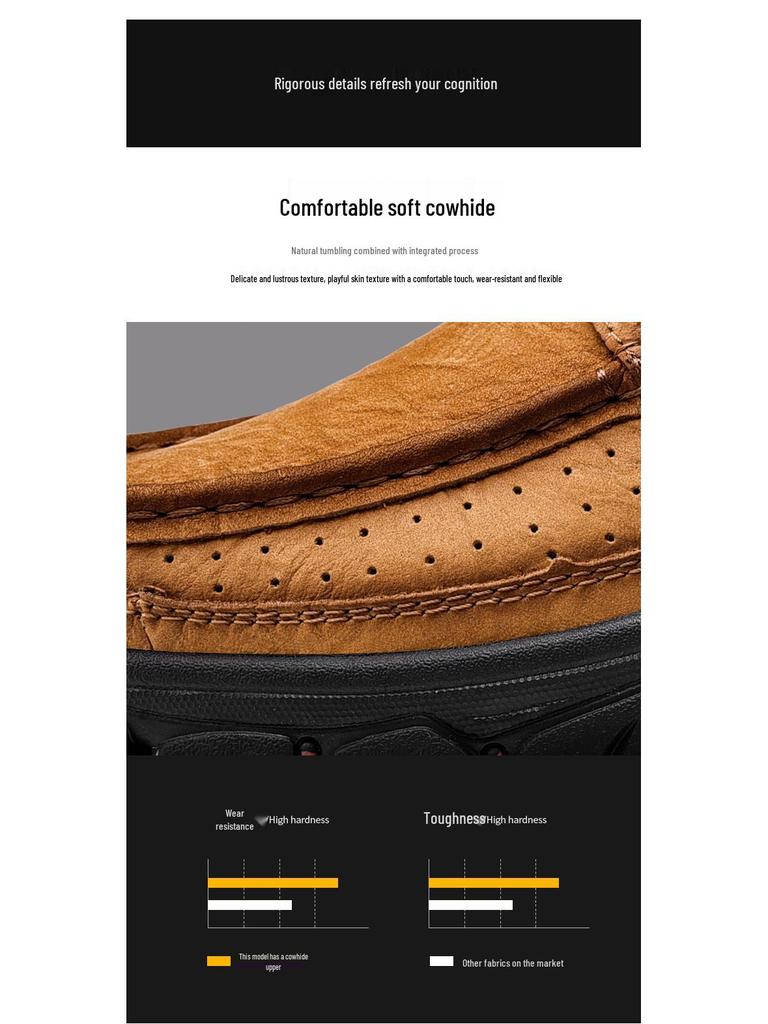 Men's Genuine Leather Thick Sole Hiking & Casual Shoes
