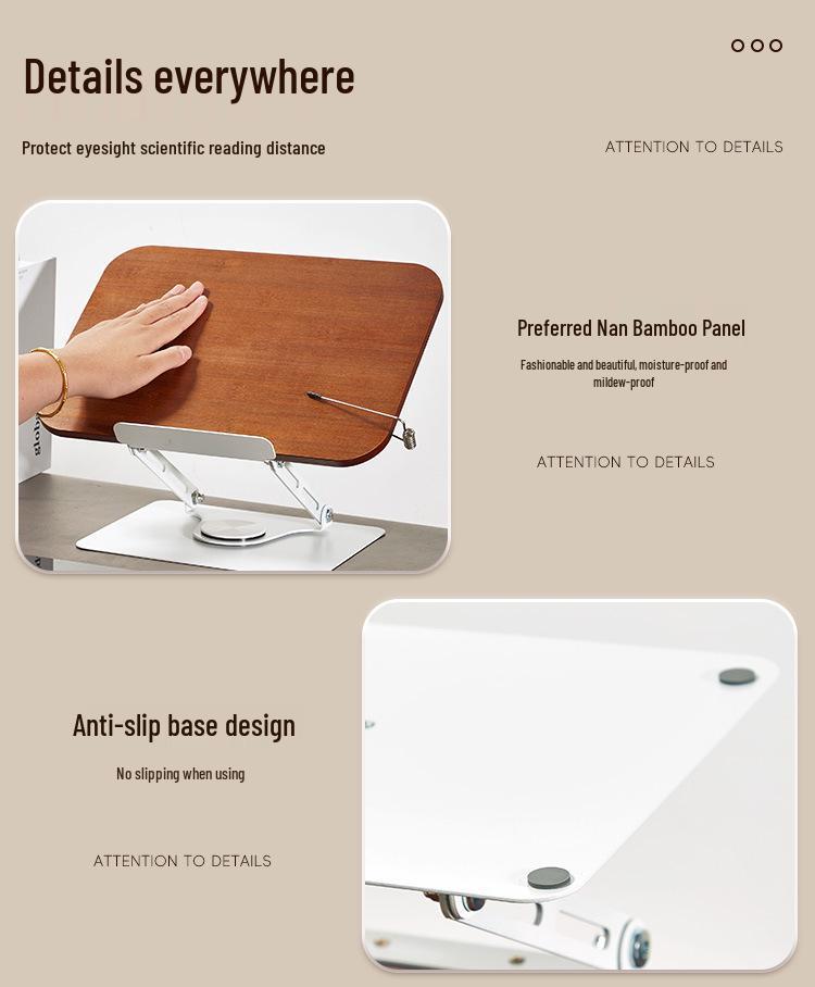 Rotating Desktop Bookshelf and Reading Stand