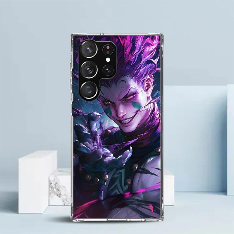 Huner X-Hunters Hisoka Phone Case For Samsung Galaxy S24 S25 Edge S26 Ultra S22 S23 Plus S21 + S20 FE Soft TPU Back Cover Galaxy