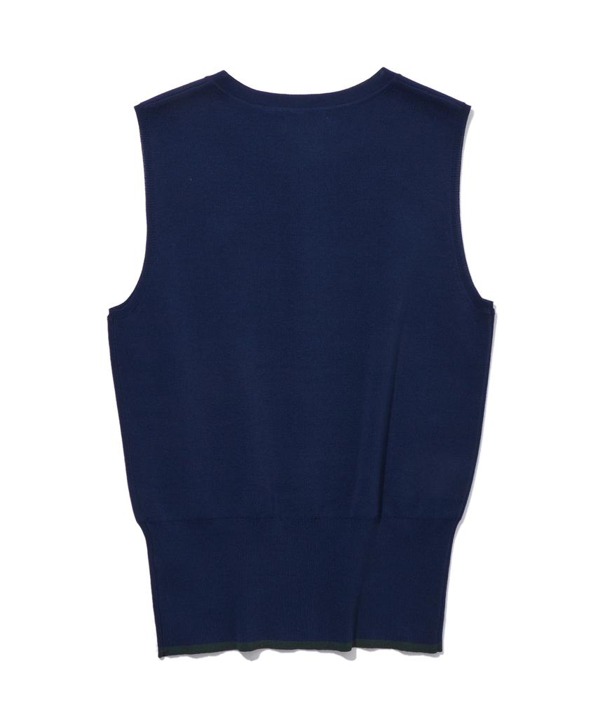 PENFIELD Knit Color Block Slim Sleeveless Navy_Fs2Ne61F