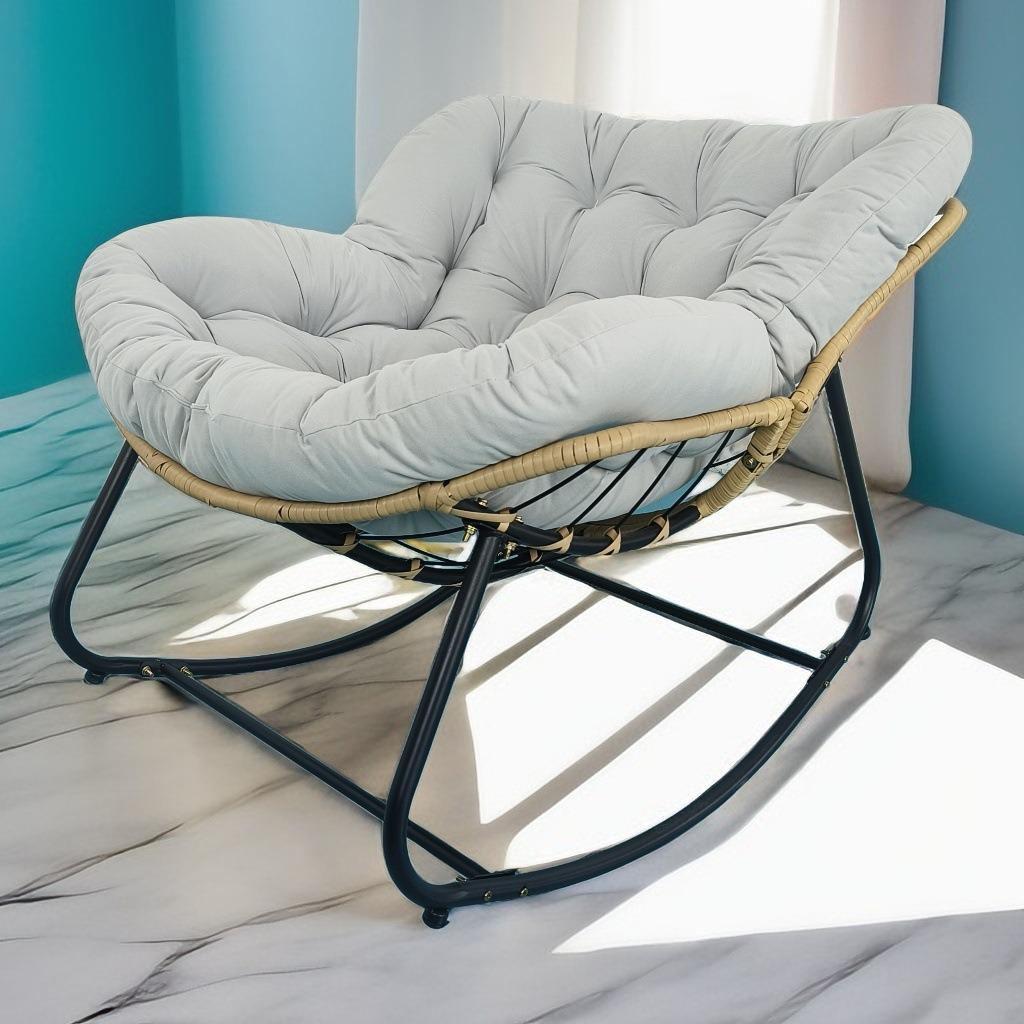 Rocking Recliner Chair: Balcony Leisure Chair, Lay-Flat Nest Chair, Lazy Sofa for Home