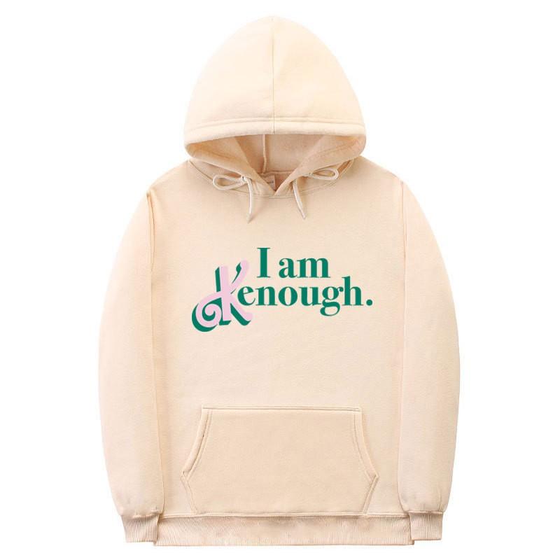 Barbie Movie Inspired I Am Kenough Printed Hoodie Men Loose Fit Casual Sport Sweatshirt Fall