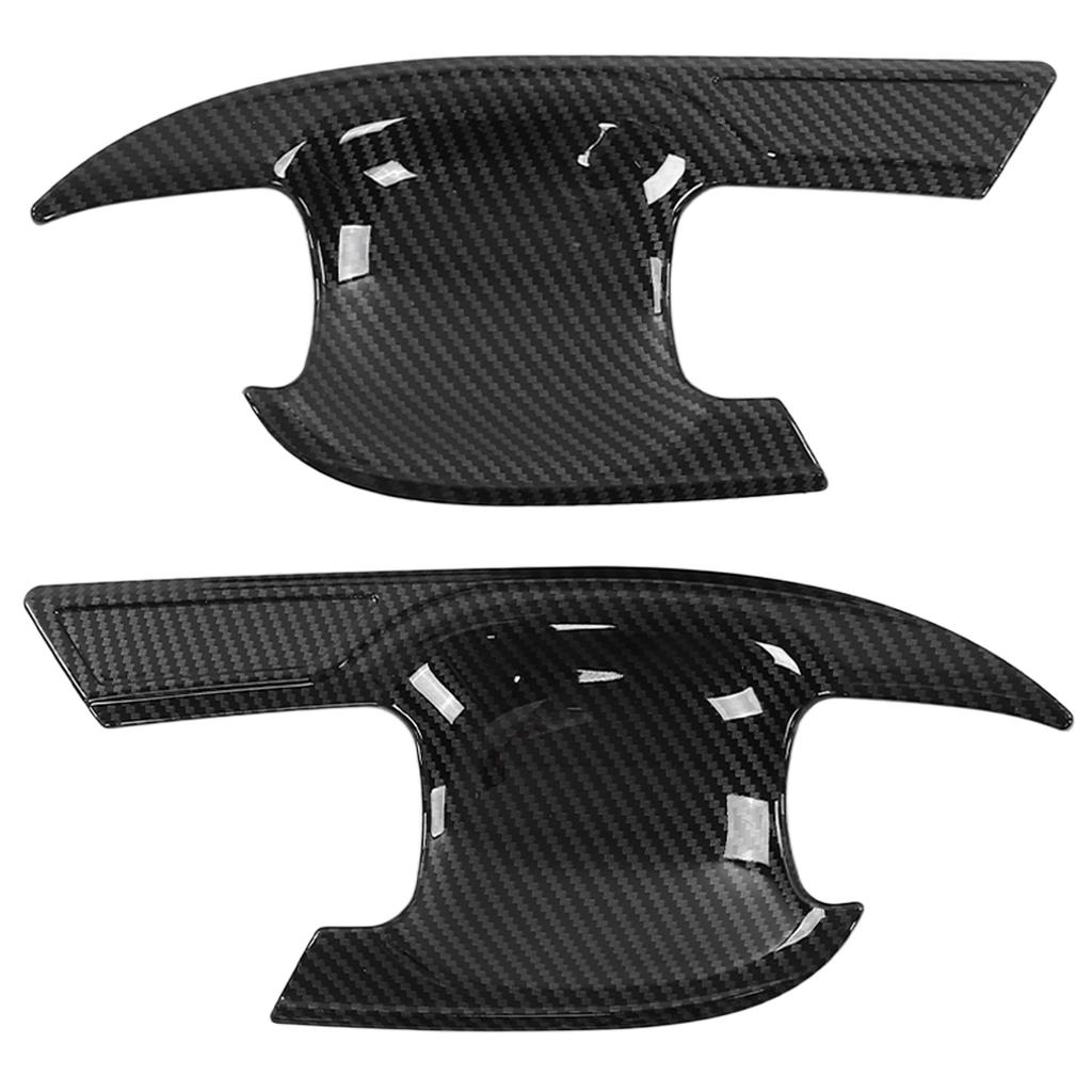 4pcs Exterior Door Handle Bowl Cover Carbon Fiber Color ABS Frame Replacement for Highlander 2022+