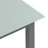 VidaXL Garden Table Light Grey 80x80x74 Cm Aluminium and Glass