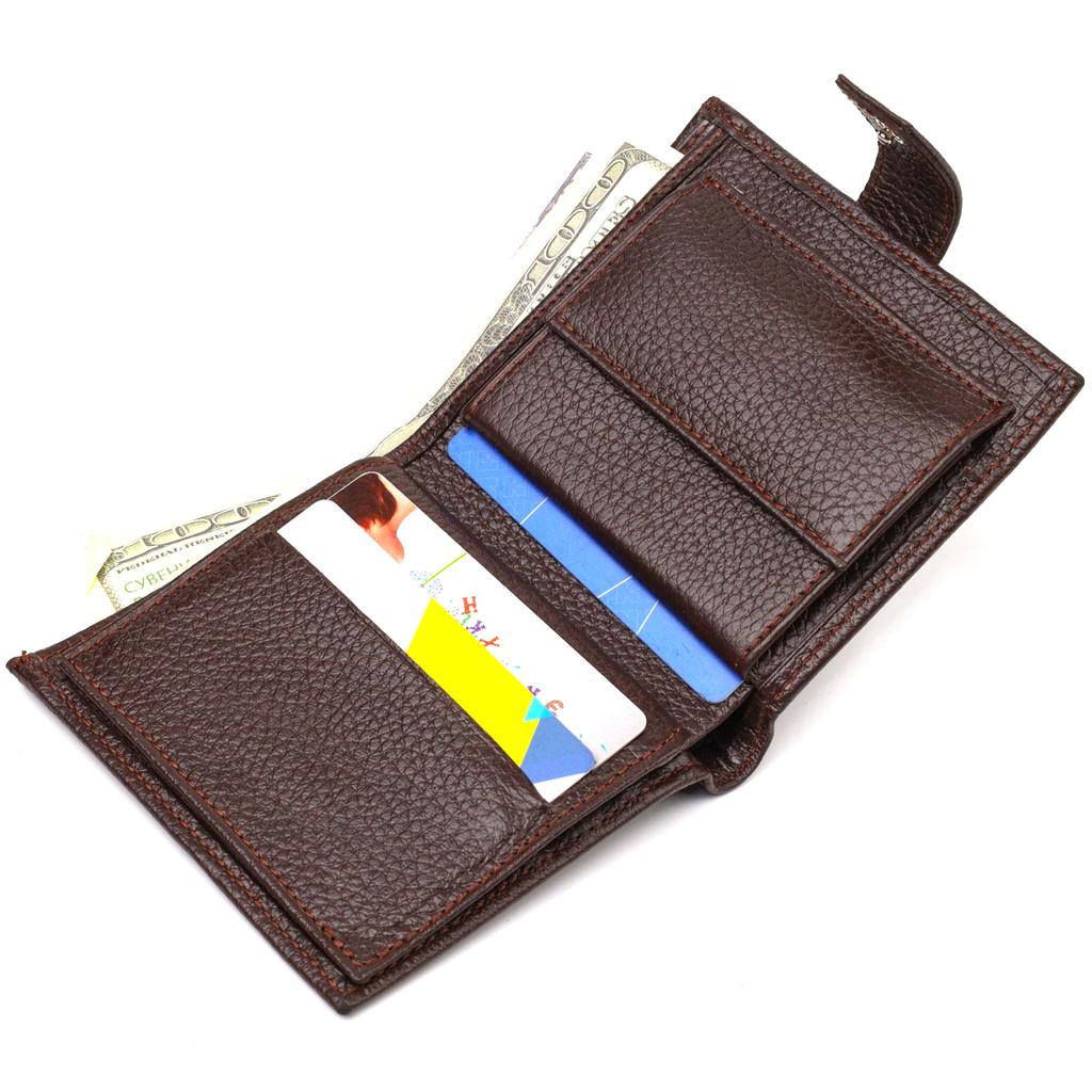 Universal Men's Wallet Made of Genuine Grained Leather CANPELLINI 21744 Brown