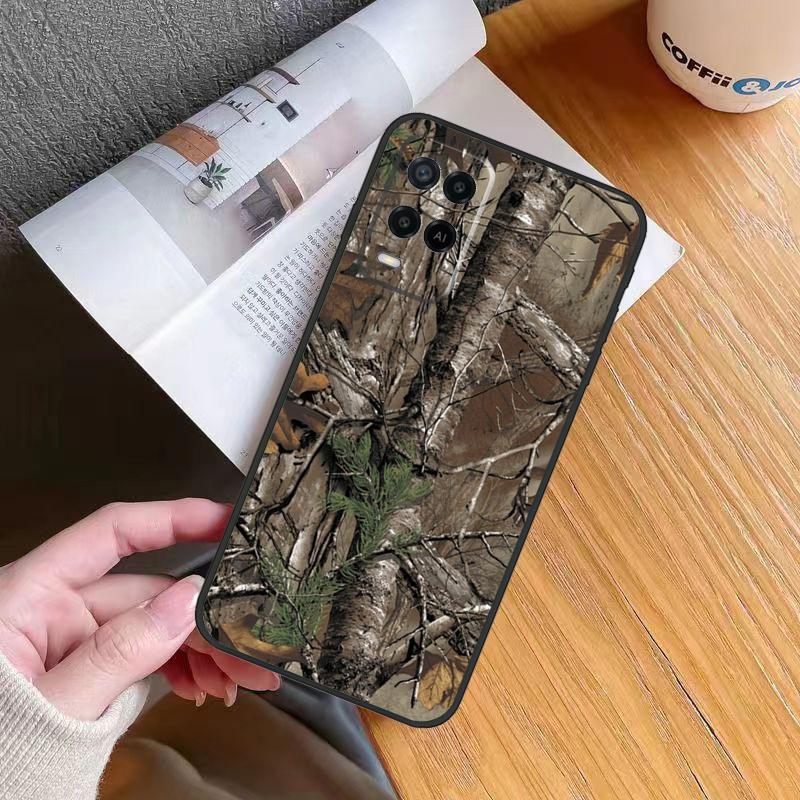 Wicked Hunting Camo Camouflage Case For Oppo A60 A40 A80 A16 A76 A96 A98 A58 A78 A18 A38 A57 A17 A74 A54 A94 A15 A5 A6 Pro