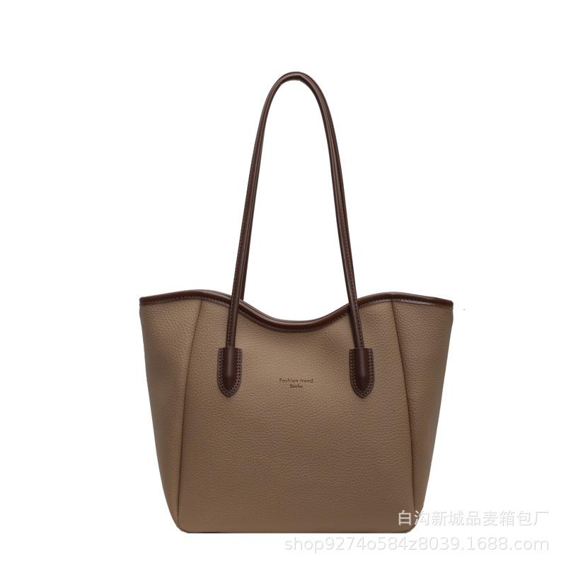 Explosive large-capacity soft-sided casual shoulder bag 2025 new retro underarm bag commuter tote bag