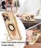 New Strong Magsafe Magnetic Ring Stand for iPhone 16 15 14 13 11 12 Pro Max Plus Military Shockproof Slim Plating Clear Cover