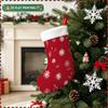 Christmas decoration fireplace hanging stocking1pc 2D Flat Christmas Red White Snowflakes (4 Prints Xmas Gift