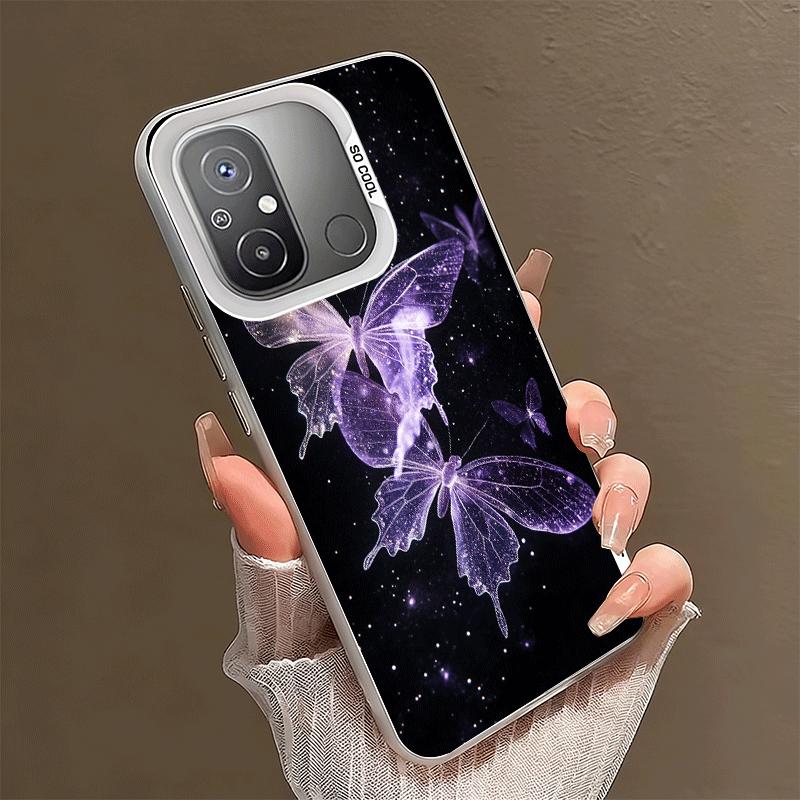 Beautiful Purple Butterfly Shockproof Phone Case for Xiaomi Poco X7 X6 X5 X3 Pro F7 Ultra M8 Redmi 15C 15 14C 13C 12C 10C 13 12