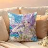 Cute Mejiro Mcqueen Uma Musume Pillow Case Pattern Printed Pillowcase For Living Room Sofa Cushion Cover