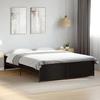 VidaXL Black Bed Frame 140x200 Cm Engineered Wood and Metal, Bed, Guest Bed, Double Bed, Bedroom Furniture, 3279887