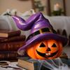Halloween Pumpkin Decor Halloween Dining Table Decoration Retro Halloween Pumpkin Figurine with Witch Hat Design for Indoor