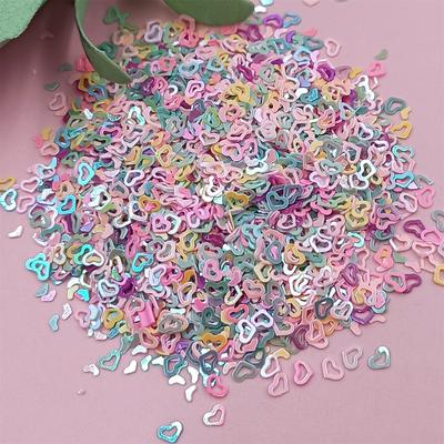 4mm 2000Pcs DIY Handmade Decoration Mobile Phone Case Crystal Drop Glue Sequin Filler Creative Patch Sequin Material Hollow Heart Handmade Material