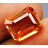 Natural Orange Sapphire Loose Gemstone 6.60 ct Emerald Cut Untreated September Birthday Birthstone