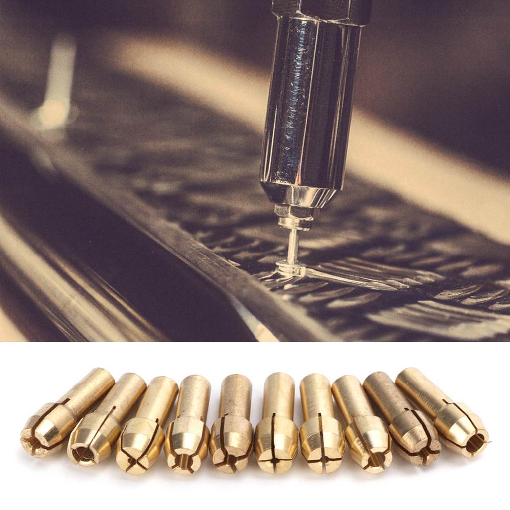 10pcs 0.53.2mm Mini Brass Collets Chucks Electric Grinder Rotary Tool Accessories (4.3mm)