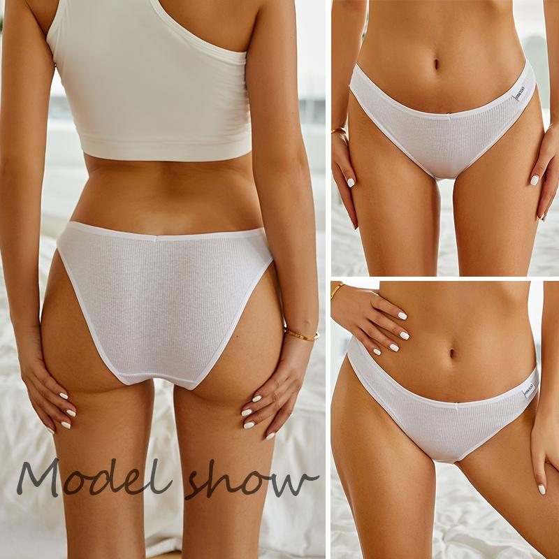 FINETOO Trendy V Waist Panties Women Cotton Briefs M-4XL Plus Size Underwear Female Comfortable Underpants Ladies Panty Lingerie