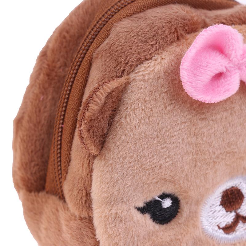 Coin Purse Cartoon Zipper Plush Three-Dimensional Coin Purse Wallet Key Holder