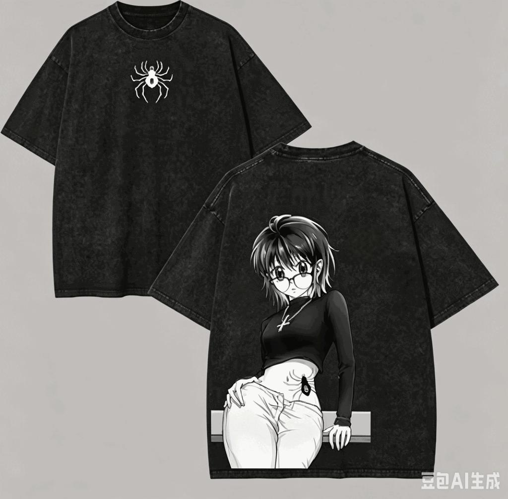 Hunter X Hunter Washed T-shirt Anime Lover Harajuku New Model Oversized Vintage Loose Classic Unisex Streetwear Couples Classic