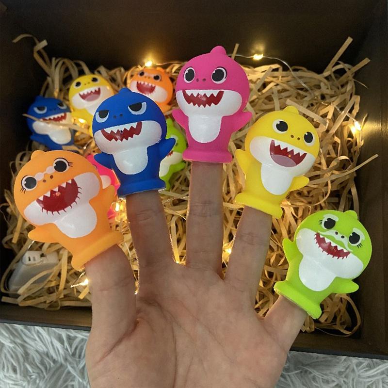 Baby Shark Cute Finger Puppet Safe Plastic Kids Toys Educational Gift Playtime