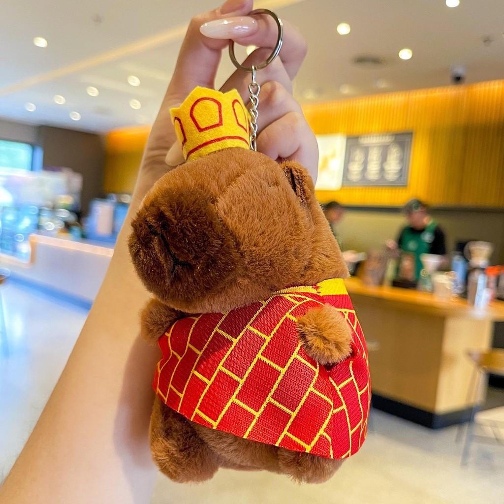 Keychain Plush Capybara Character Keyring Sparkling Children Animal Gift Doll