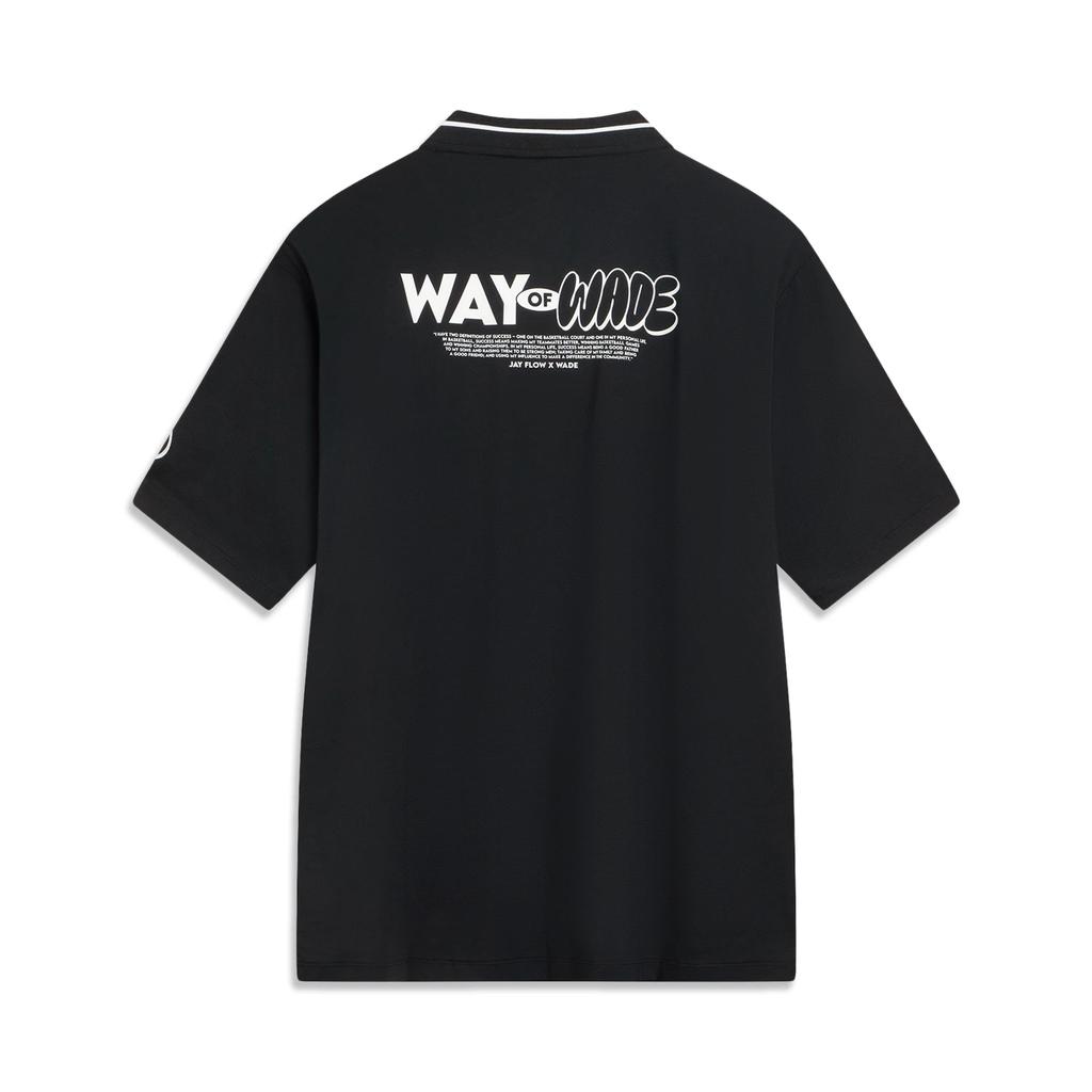 Li Ning X Jay Flow Collaboration Wade Series Soft Versatile Casual Short Sleeve Polo Shirt Men tops APLV671-1