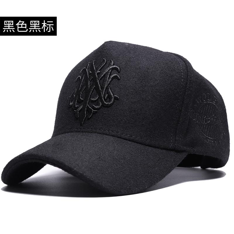Dad Winter Warm Felt Sport Hats Male Large Snapback Cap Big Head Men Oversize Wool Baseball Caps 56-60cm 60-66cm