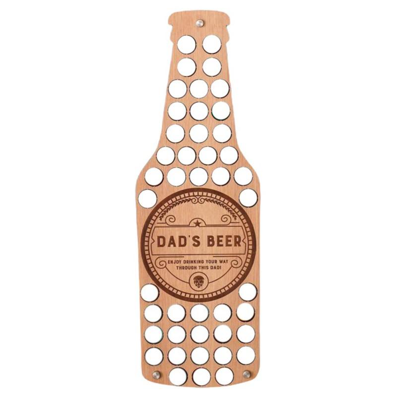 

Деревянный кронштейн для крышки пивной бутылки, настенное украшение, креативный держатель для пивной крышки, подвесное изделие для любителей пива, аксессуары для таверны