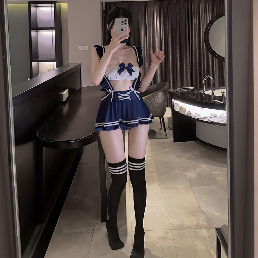 Sex Lingerie Sexy Student Dress Cosplay Suspender Seduction Pure Lust Passion Strap Skirt Cute Uniform