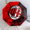 1 PC Automatic Folding Umbrella - AC Milan Pattern, Portable & Foldable Design with 8 Ribs, Christmas Birthday Gifts