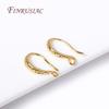 18K Gold Plated Earwire Earring Hooks with Open Loop, Ear Wire For Earrings Making Supplies DIY Accessories