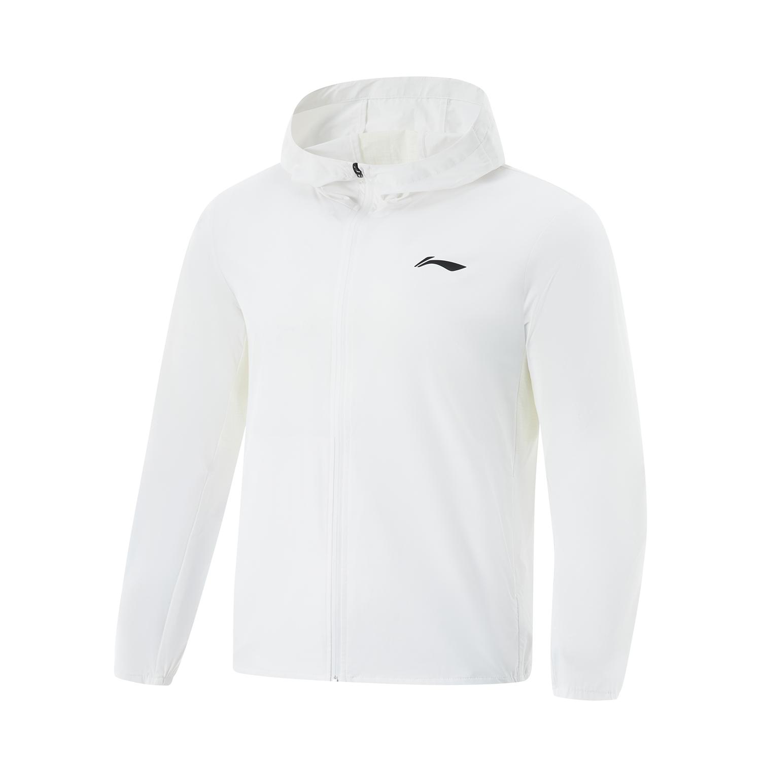 

Li Ning Беговая серия Однотонная Толстовка на молнии с капюшоном Удобная Дышащая Универсальная Защита от солнца Зеркальная Спортивная куртка Мужская куртка AFDV249-2 S