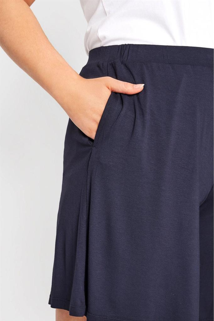 Women's Fashion Big Size Shorts & Bermudas Plus Size Loose Cut Short Shorts with Pockets and Elastic Waist