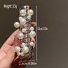 Vintage Faux Pearl Decorative Telephone Line Shaped Hair Loop Elastic Hair Tie For Women And daily use Wear