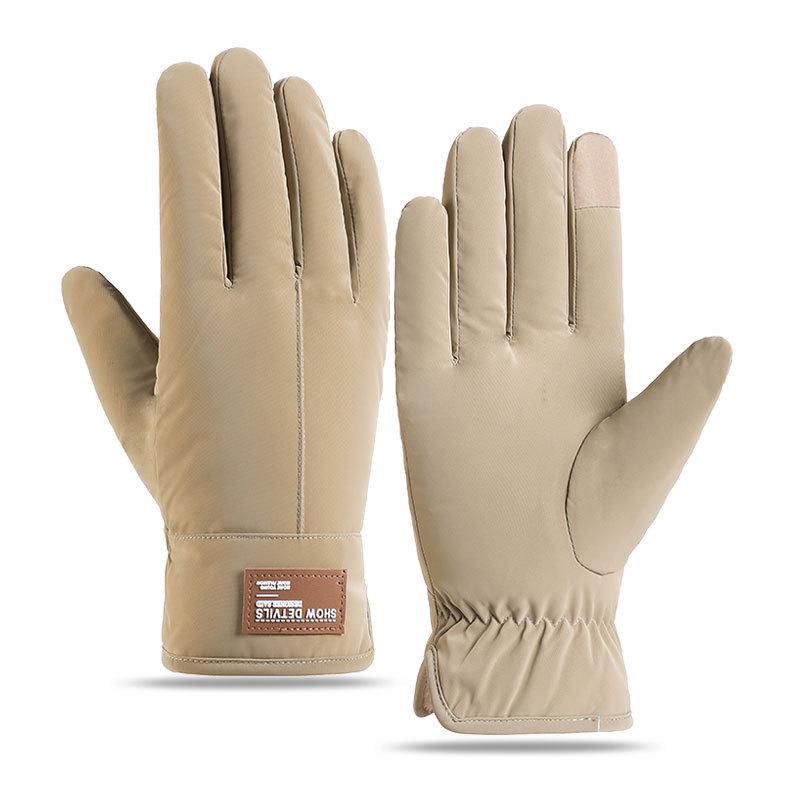 Gants d'hiver doublés coupe-vent pour homme pour le cyclisme et la moto