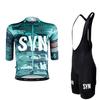 SYN Fahrradtrikot Herren Radsportanzug Set Kurzarm Schnelltrocknend Atmungsaktiv Outdoor Straßenradsport Trägerhose Sportshirt