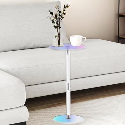 Acrylic Side Table End Holder 10" Modern Premium NightStand Drink Stand for Bedside Bedroom