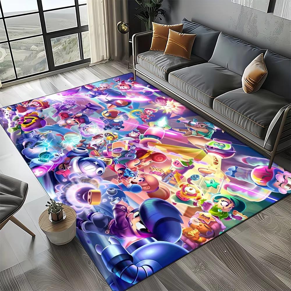 Cartoon 27 Style New Brawlls 3D Game Carpet Rug for Living Room Bedroom Home Sofa Decoration,Kids Play Non-slip Floor Mat